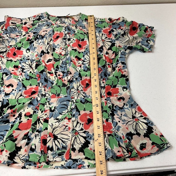 Polo Ralph Lauren Women's Floral-Print Crepe Peplum Blouse Multicolor Size 14 - Picture 11 of 16